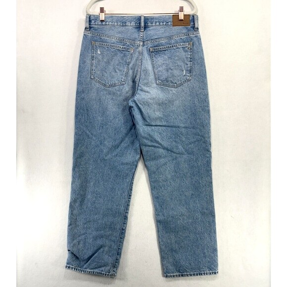 Madewell Jeans Women 29 Low-Slung Straight Leg Blue Denim 100% Cotton Relaxed - Picture 2 of 13